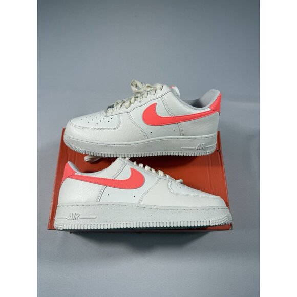 New Women’s Size 10 - Nike Air Force 1 '07 SE Next Nature Sail Hot Lava - Picture 3 of 10